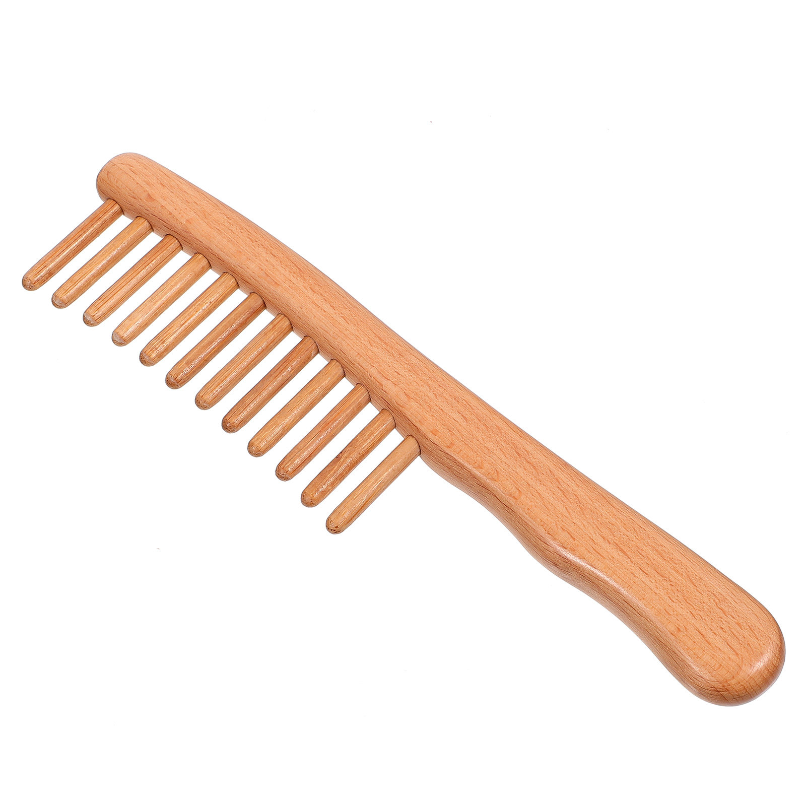 Hair Care Naturally - مشط تدليك من الخشب الطبيعي المصقول
