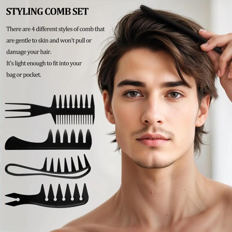 Detangling Wide Comb - مجموعة أمشاط تصفيف الشعر للرجال من