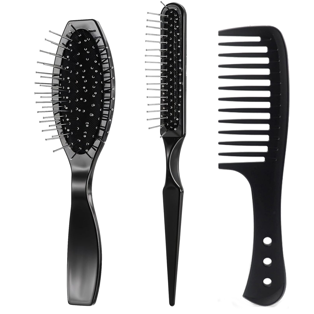 Detangling Wide Comb - مجموعة فرش الشعر المستعار، فرشاة شعر