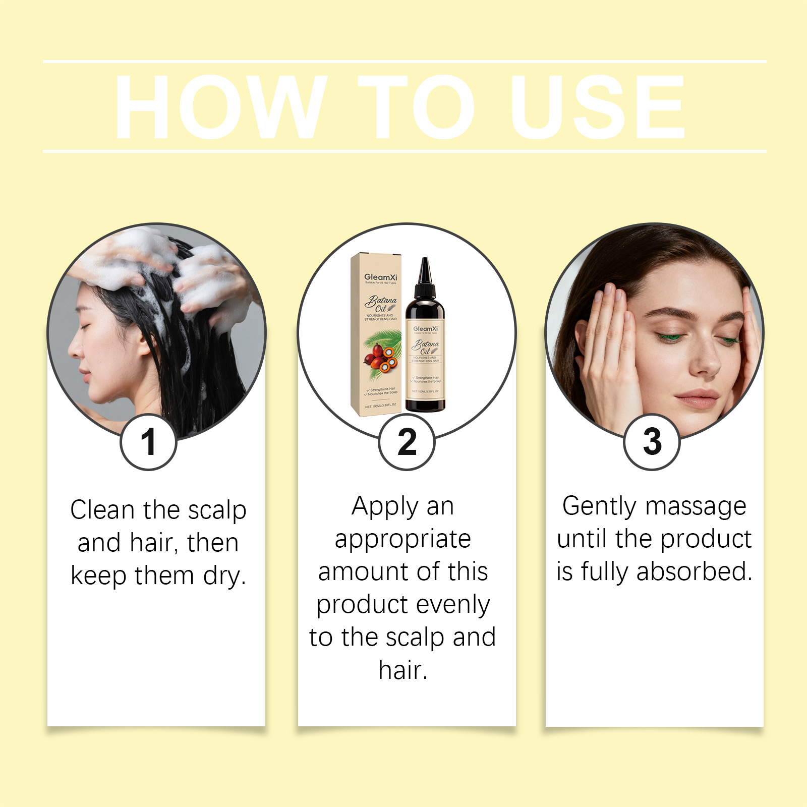 Hair Care Naturally - زيت باتانا الأساسي للشعر لتقوية جذور