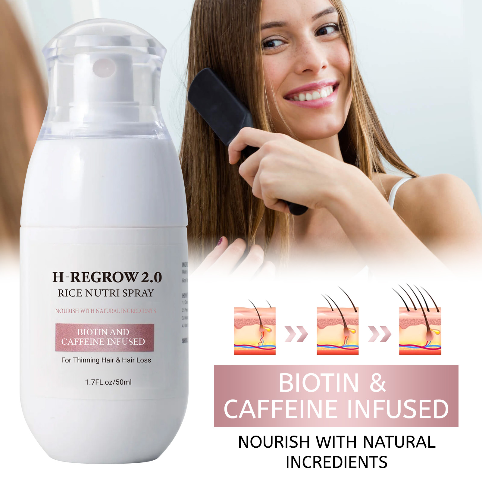Hair Care Korean Products - 1-5 قطع من بخاخ منشط نمو