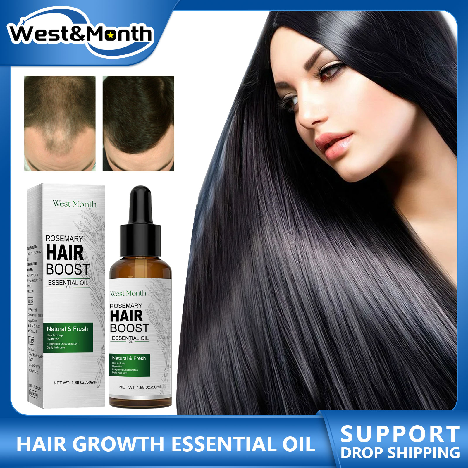 Rosemary Hair Oil - زيت أساسي لنمو الشعر ، إصلاح