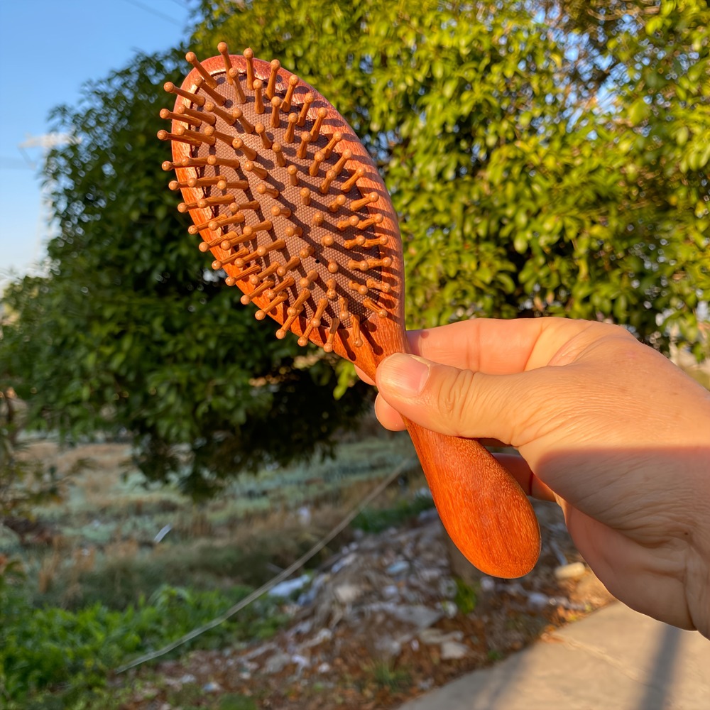 مشط خشب الصندل مزدوج الجوانب،  - مراجعة Detangling Wide Comb وسعره
