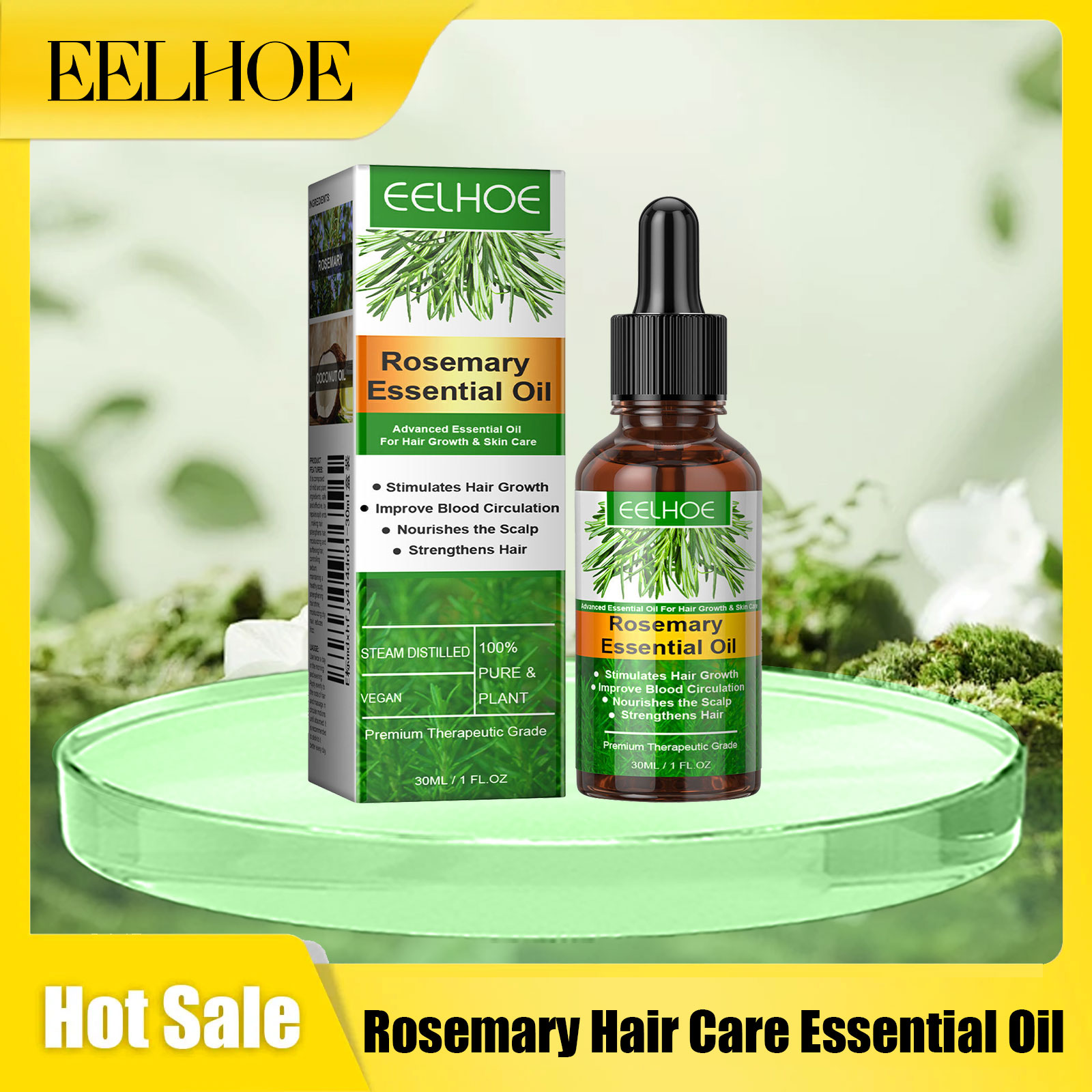 Eelhoe روزماري العناية بالشعر  - مراجعة Rosemary Hair Oil وسعره