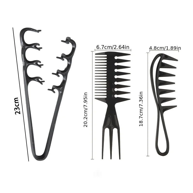2/3 قطعة مجموعة مشط تكثيف واسع - مراجعة Detangling Wide Comb وسعره
