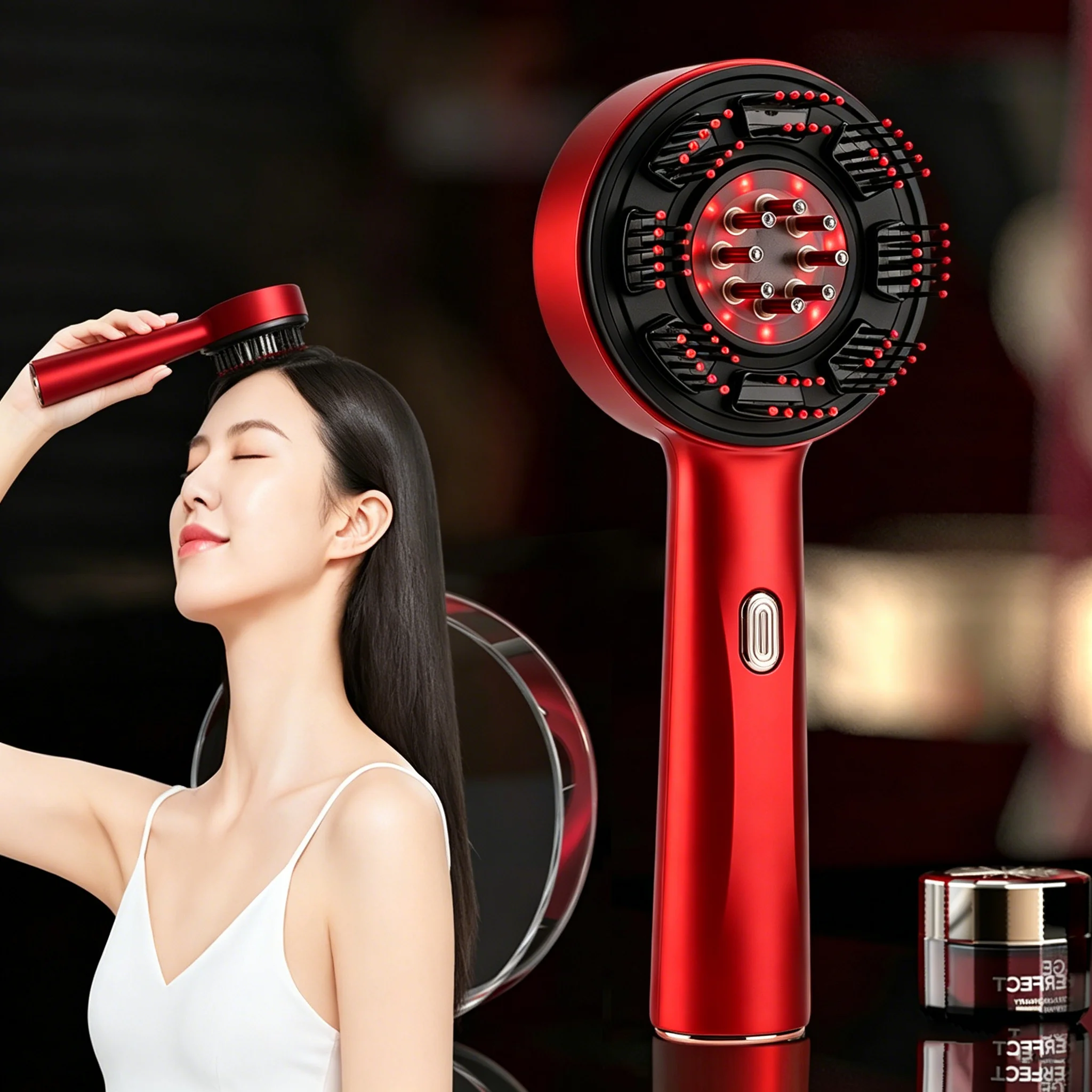 مشط تدليك كهربائي محمول لفروة  - مراجعة Hair Care For Hair Loss وسعره