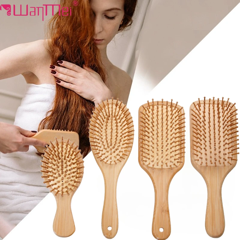 فرشاة شعر من الخيزران للنساء،  - مراجعة Detangling Wide Comb وسعره
