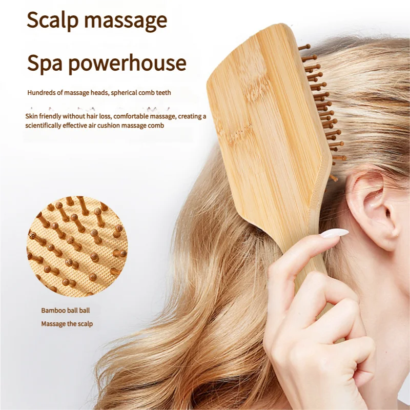 فرشاة شعر من الخيزران للنساء،  - مراجعة Detangling Wide Comb وسعره
