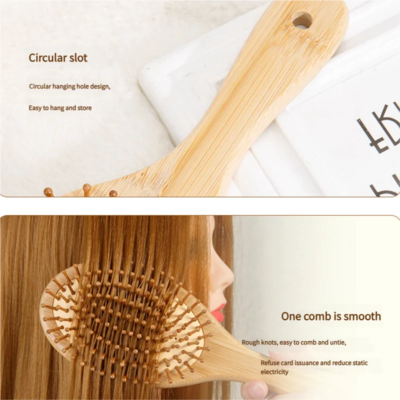 فرشاة شعر من الخيزران للنساء،  - مراجعة Detangling Wide Comb وسعره