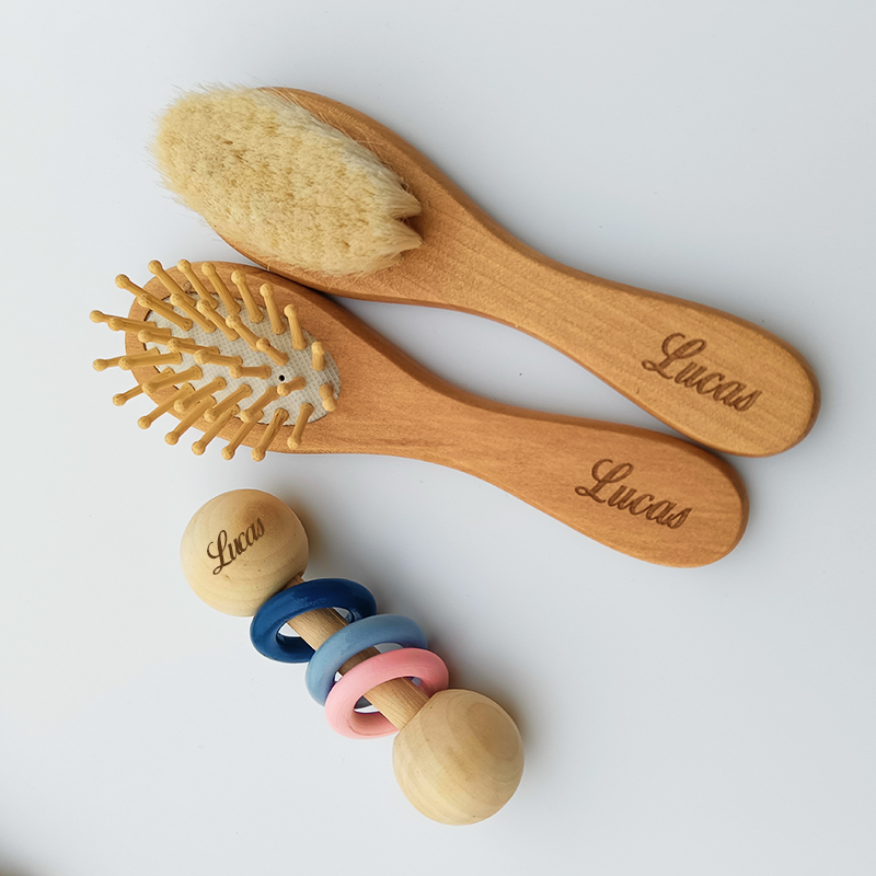 خشبية اسم مخصص رعاية الطفل فرش - مراجعة Hair Care Baby وسعره