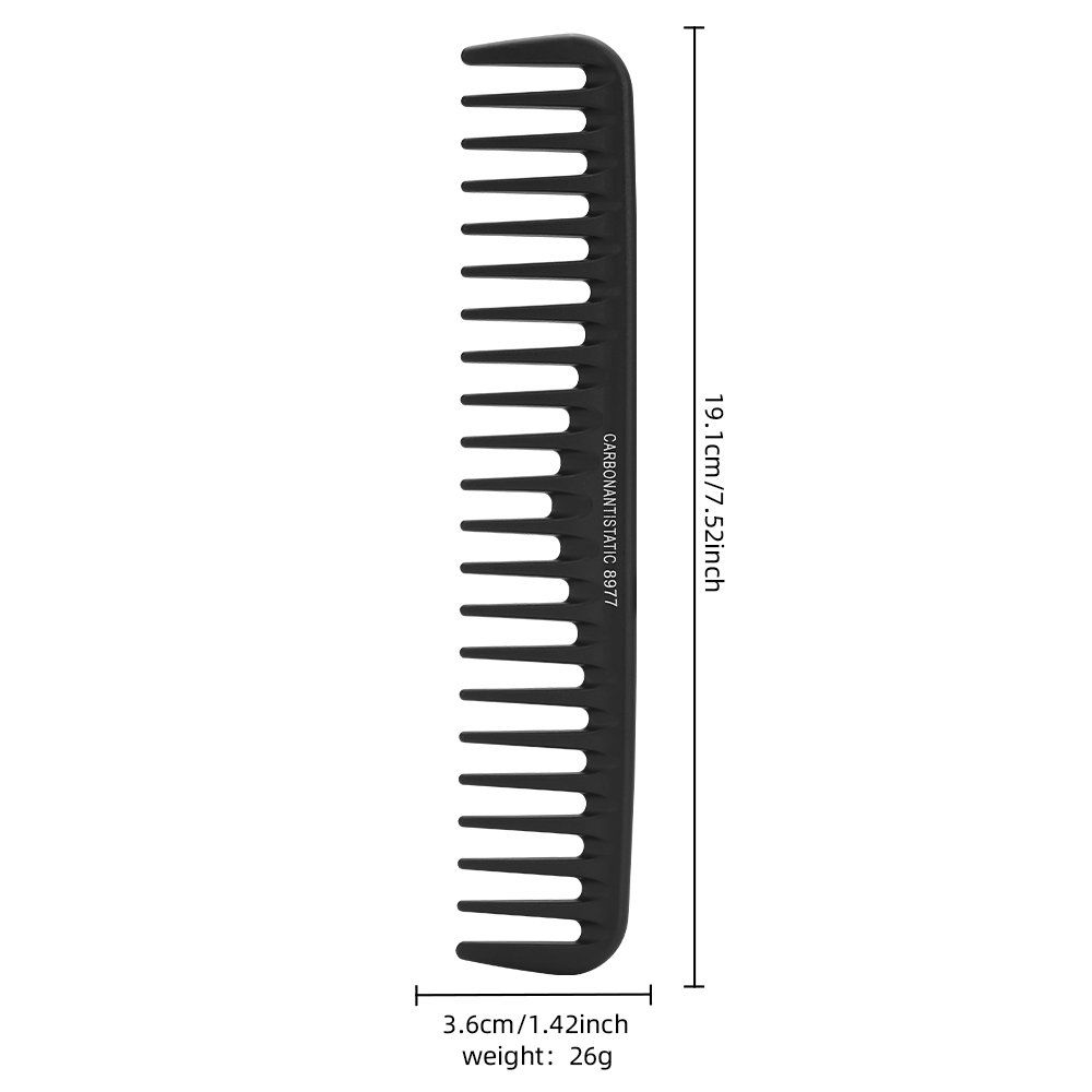مشط شعر أسود مسطح واسع الأسنان - مراجعة Detangling Wide Comb وسعره