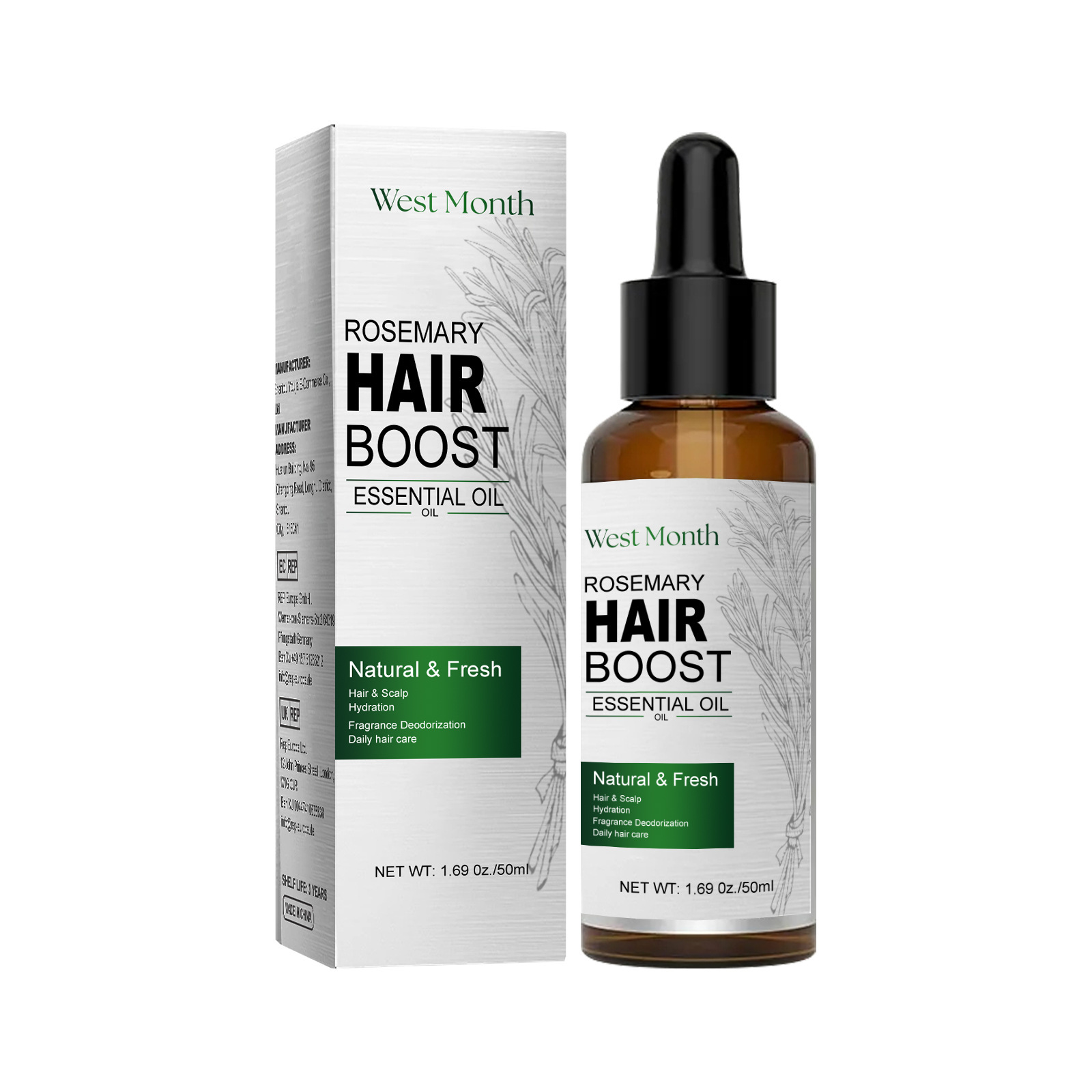 زيت أساسي لنمو الشعر ، إصلاح ك - مراجعة Rosemary Hair Oil وسعره