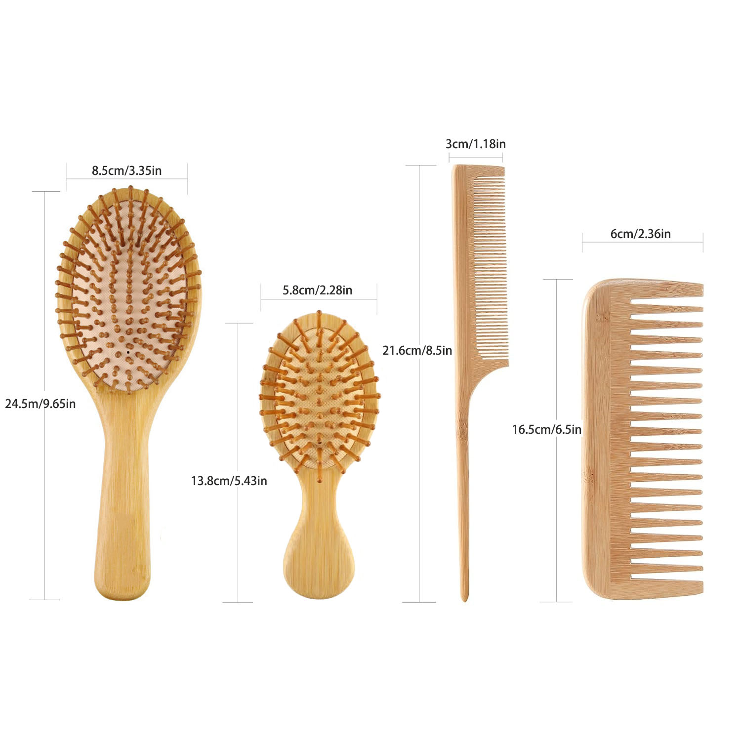 مجموعة فرشاة ومشط شعر من الخيز - مراجعة Detangling Wide Comb وسعره